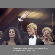 Sonia Braga,Robert Redford and Melani Griffit- Cannes 1988